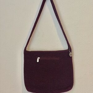 The Sak Purple Crocheted  Shoulder Bag